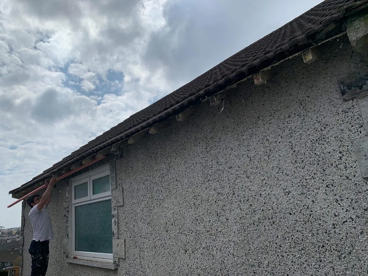 White uPVC fascias and soffits on a bungalow in Kingsteignton